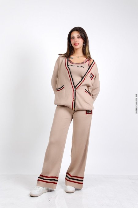 بدلة miu miu صوف ثلاث قطع